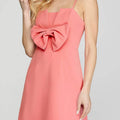 Lola’s Sweet Charm Bow Homecoming Dress – Coral Pink