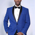 Blue Slim Fit Prom Blazer | Sparkle Finish